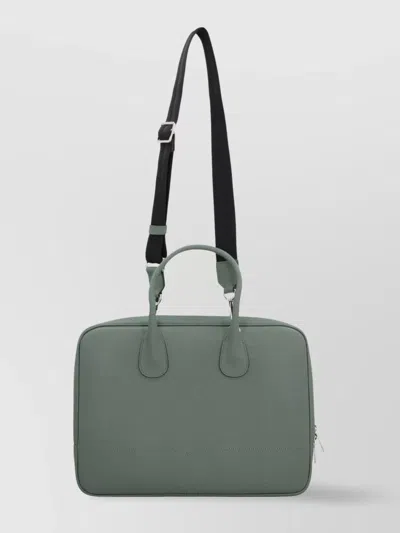 Valextra My Logo Leather Briefcase