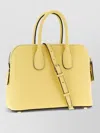 Valextra Mylogo Mini Bag Structured Top Handles Strap In Yellow