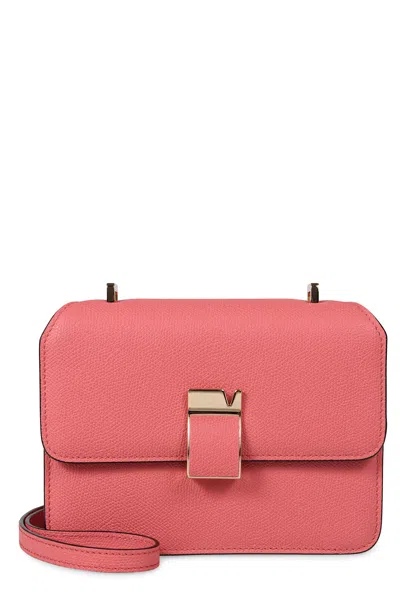 Valextra Nolo Leather Mini Crossbody Bag In Pink