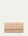 Valextra Nolo Leather Wallet On Chain In Mbc Beige Cachemire