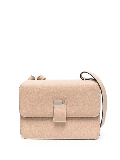 Valextra Nolo Small Leather Crossbody Bag In Beige
