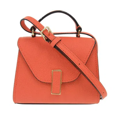 Pre-owned Valextra Orange Leather Handbag Shoulder Bag ()