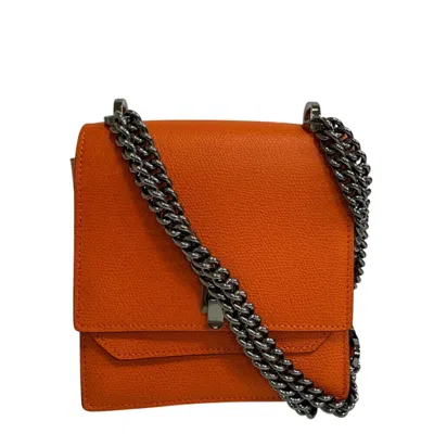 Pre-owned Valextra Orange Leather Shoulder Bag ()