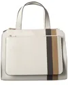 Valextra Passepartout Medium Leather Tote In Grey