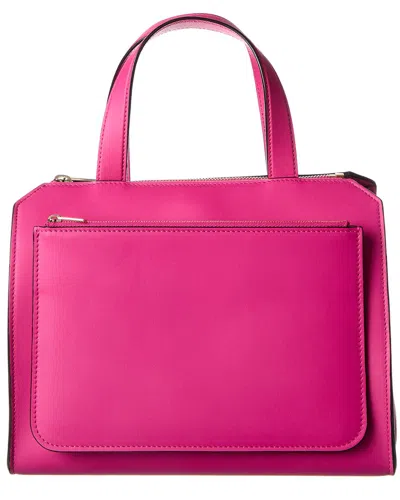 Valextra Passepartout Medium Leather Tote In Pink