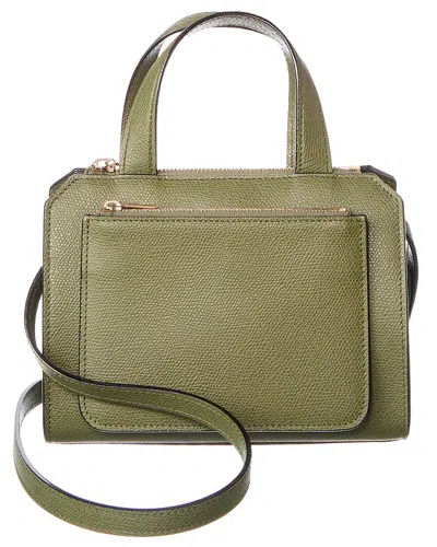 Valextra Passepartout Medium Leather Tote In Green