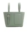 Valextra Patch-pocket Zip-up Mini Tote Bag In Eucalyptus Green
