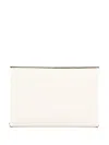 Valextra Pebbled Leather Card Case In Neutrals