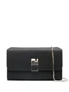 Valextra Pebbled Leather Clutch In Black