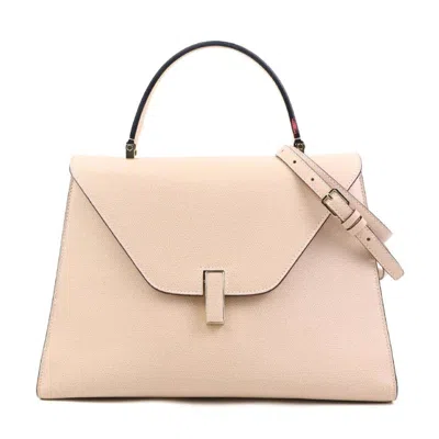 Pre-owned Valextra Pink Beige Leather Handbag Shoulder Bag ()