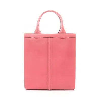 Pre-owned Valextra Pink Leather Handbag Tote Bag ()