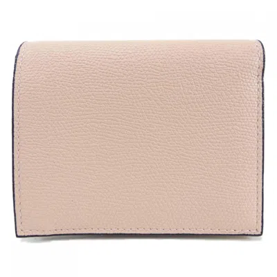 Pre-owned Valextra Pink Leather Wallet (bi-fold) ()