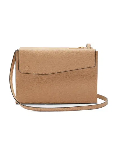 Valextra Pocket Crossbody Bag In Nude