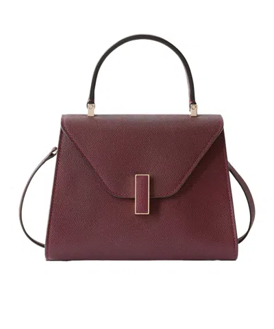 Valextra Printed Flap Bag In Red