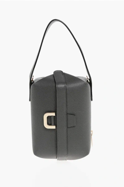 Valextra Saffiano Leather Fumo Londra Handbag