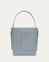 Valextra Secchiello Medium Leather Bucket Bag In Niagara Bg