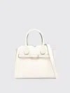 Valextra Structured Shoulder Bag With Detachable Strap In White