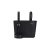 Valextra Micro Soft Leather Bucket Bag In Black