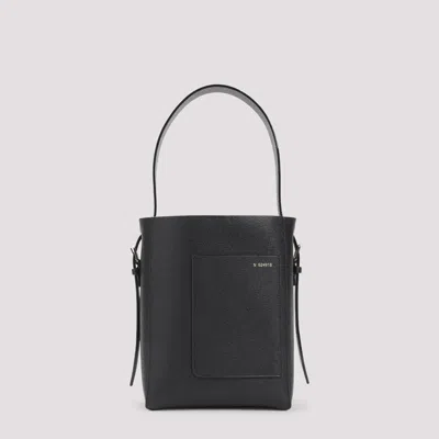Valextra Medium Soft Grained Leather Tote Bag In Black