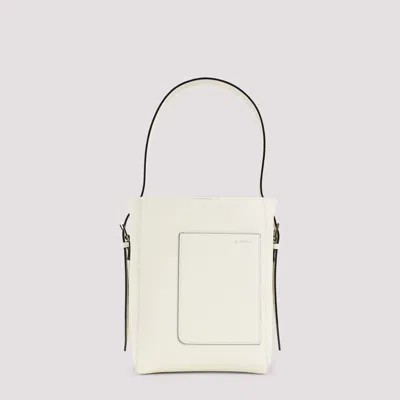 Valextra Small Bucket Bag In Neutral