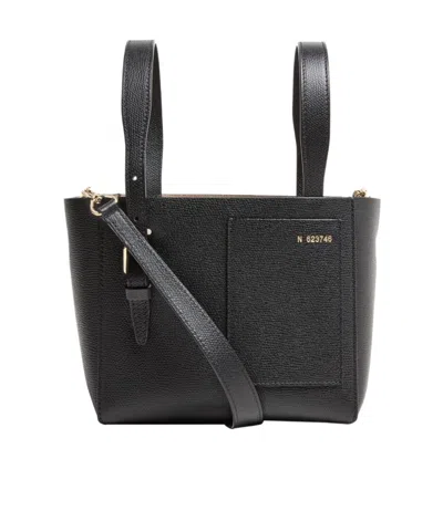 Valextra Small Bucket Bag In Black