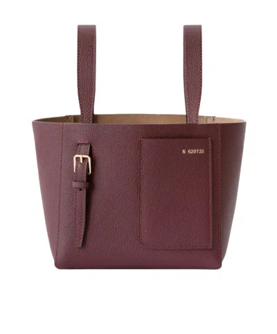 Valextra Small Bucket Bag In Red