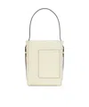 Valextra Small Bucket Bag With Seal In White