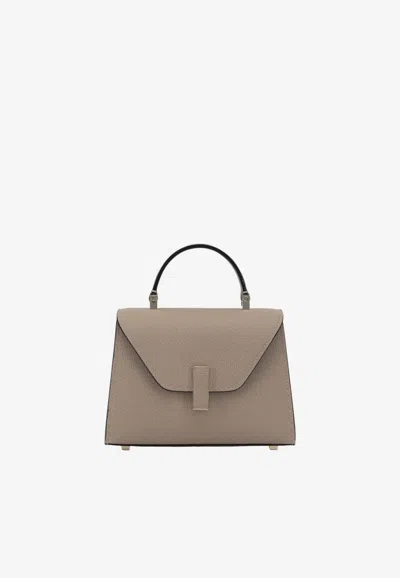 Valextra Small Iside Micro Handbag In Gray