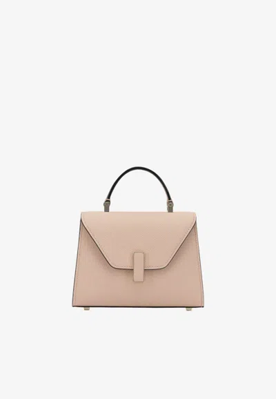 Valextra Small Iside Micro Handbag In Silver