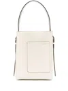 Valextra Small Bucket Soft Grain Leather Tote Bag In Pergamena