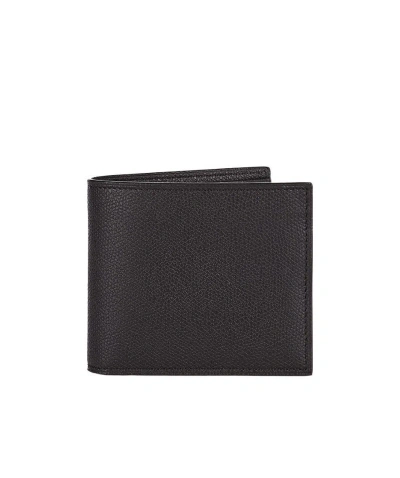 Valextra Smooth Square Wallet In Black
