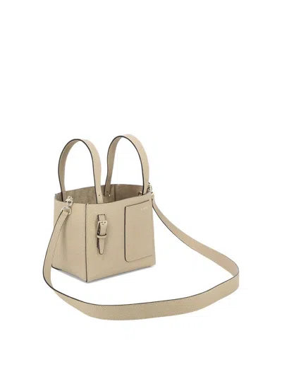 Valextra "soft Bucket" Micro Bag In Beige