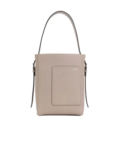 VALEXTRA VALEXTRA OPEN TOP MINI BUCKET BAG