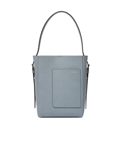 Valextra Soft Bucket Mini Bag In Gray