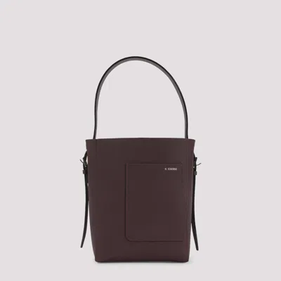 Valextra Soft Bucket Mini Bag In Brown