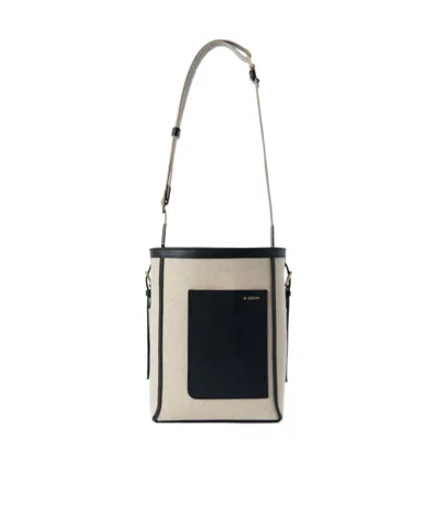 Valextra Soft Canvas Bucket Mini Bag