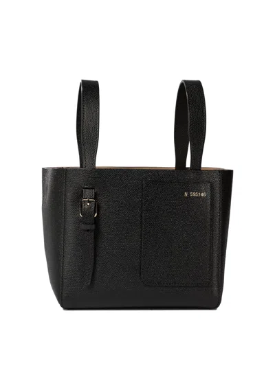 Valextra "soft Micro" Small Handbag In Black