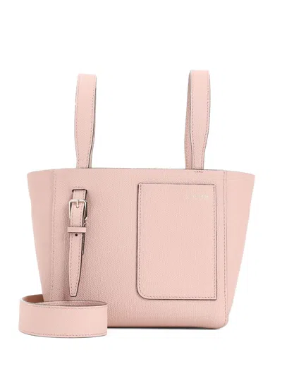 Valextra Soft Micro Tote Bag In Pink