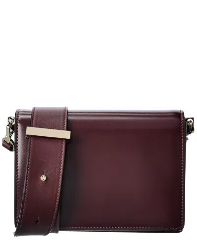Valextra Swing Small Leather Shoulder Bag In Red