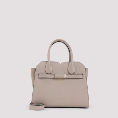 Valextra Taupe Milano Mini Satchel