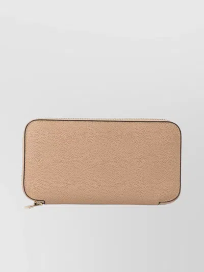 VALEXTRA TEXTURED FINISH ZIPPERED WALLET