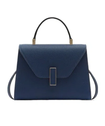 Valextra Top Handle Shoulder Bag In Blue