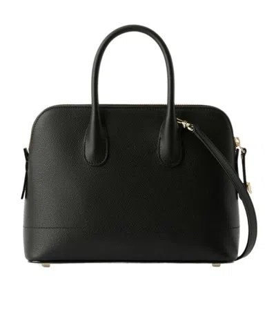 Valextra Top Handle Tote In Black