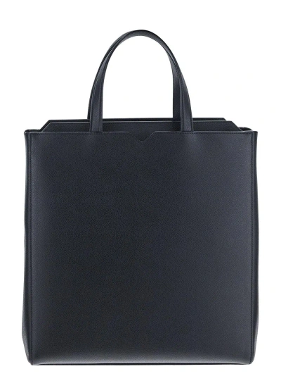 Valextra Tote Bag In Black