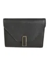 Valextra Tri-fold Envelope Wallet In Black