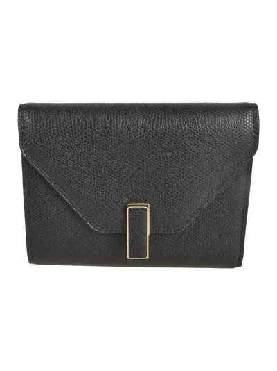 Valextra Tri-fold Envelope Wallet In Black