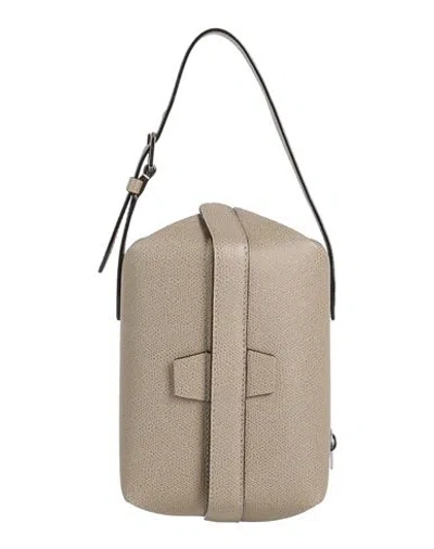 Valextra Tric Trac Woman Handbag Taupe Size - Calfskin In Grey