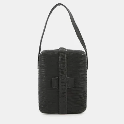 Pre-owned Valextra Trick Track Black Leather