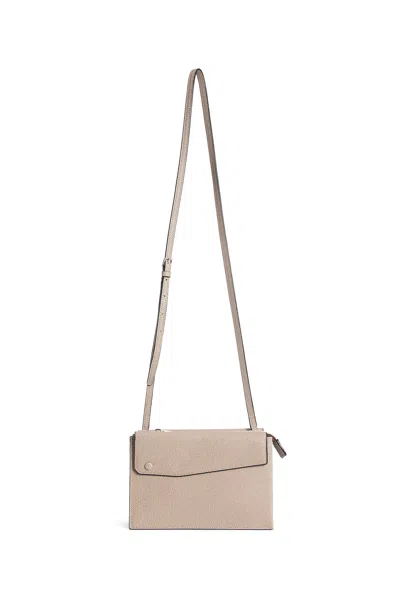Valextra Unisex Beige Crossbody Bags In Sand