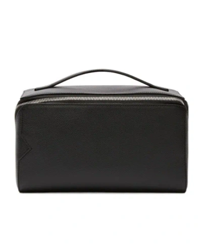 Valextra V-line Beauty Bag In Black